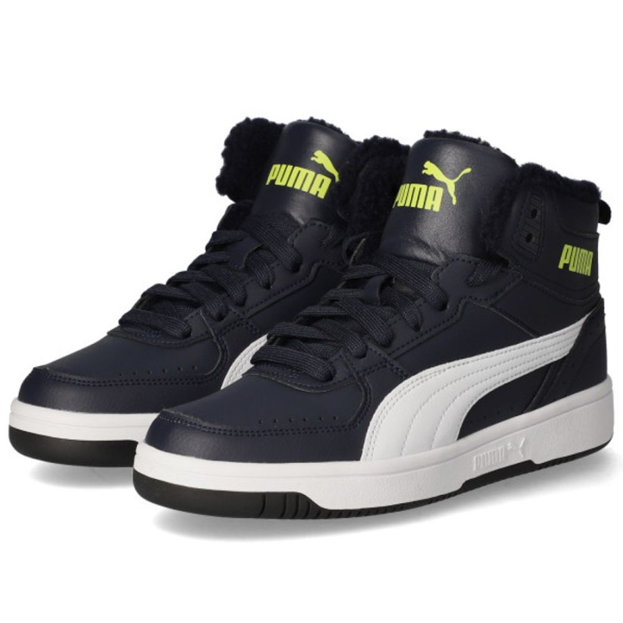 Kinder Puma Stiefel & Stiefeletten | Puma High Sneaker Rebound Joy Fur Jr