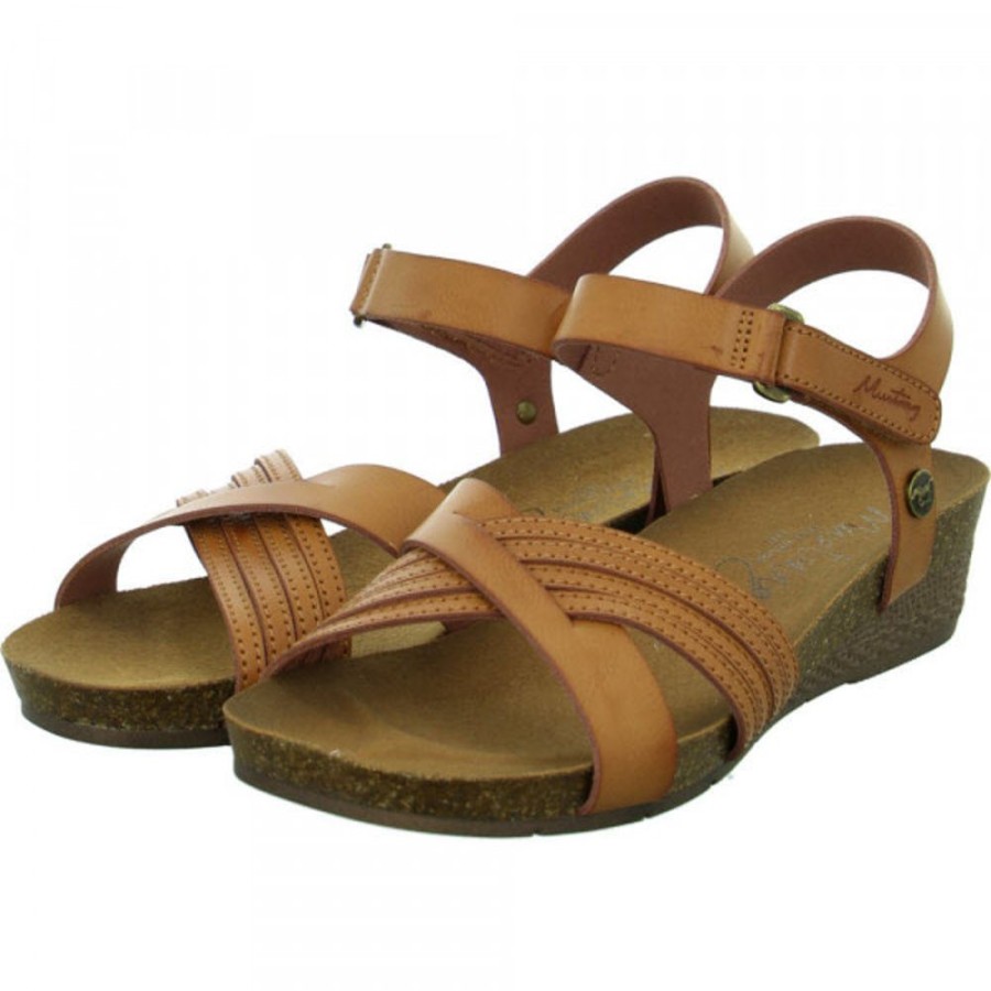 Damen Mustang Shoes Sandalen | Mustang Shoes Sandaletten Braun