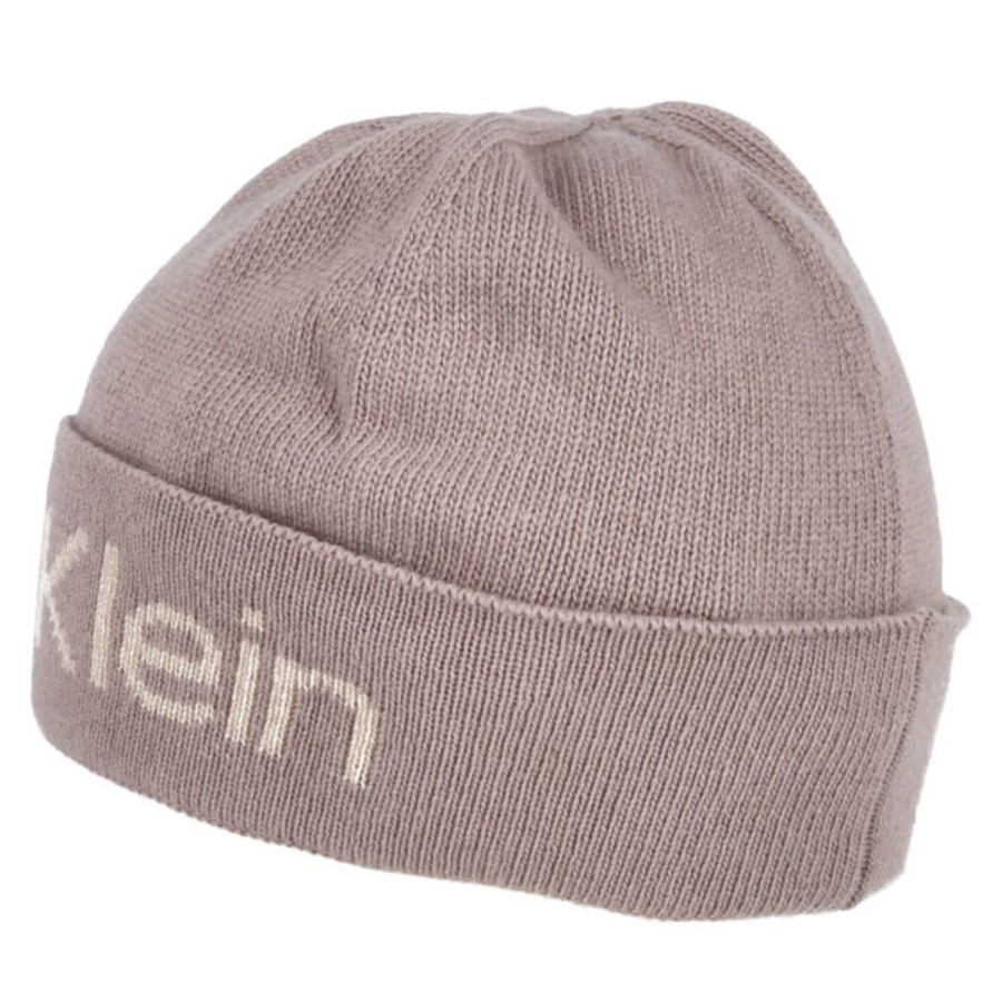 Damen Calvin Klein Hute & Mutzen | Calvin Klein Beanie Logo Reverso Tonal