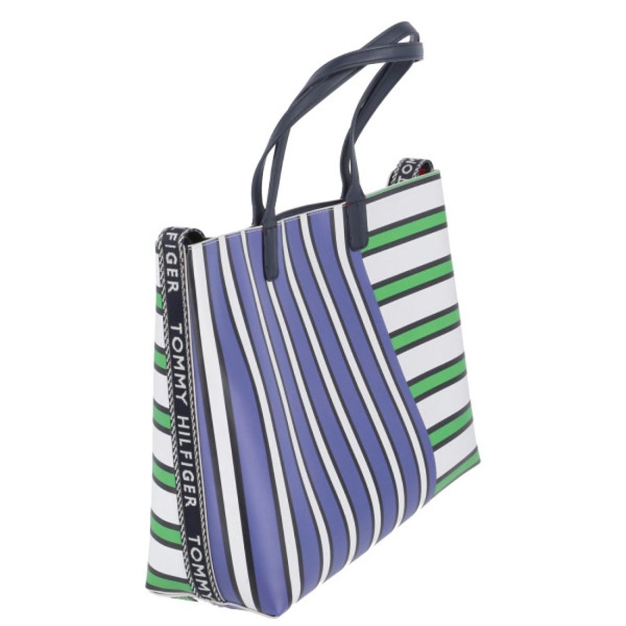 Damen Tommy Hilfiger Shopper | Tommy Hilfiger Tote Bag Iconic Tommy Stripe Mix