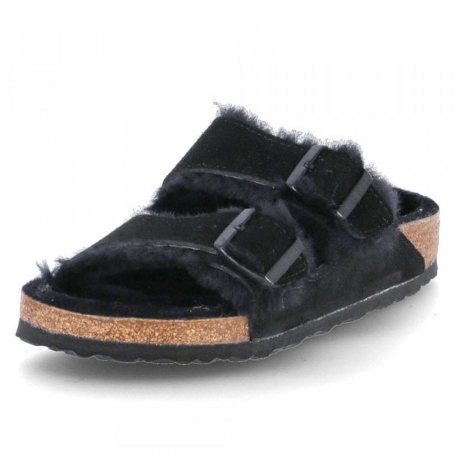 Herren Birkenstock Clogs & Pantoletten | Birkenstock Pantoletten Arizona Fur