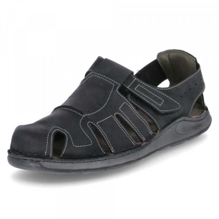 Herren Josef Seibel Sandalen | Josef Seibel Sandalen Maverick 01 Schwarz