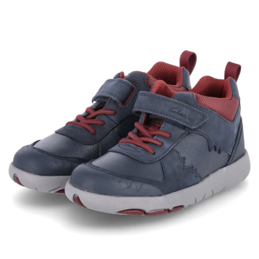 Kinder Clarks Halbschuhe | Clarks Klettschuhe Rex Park K