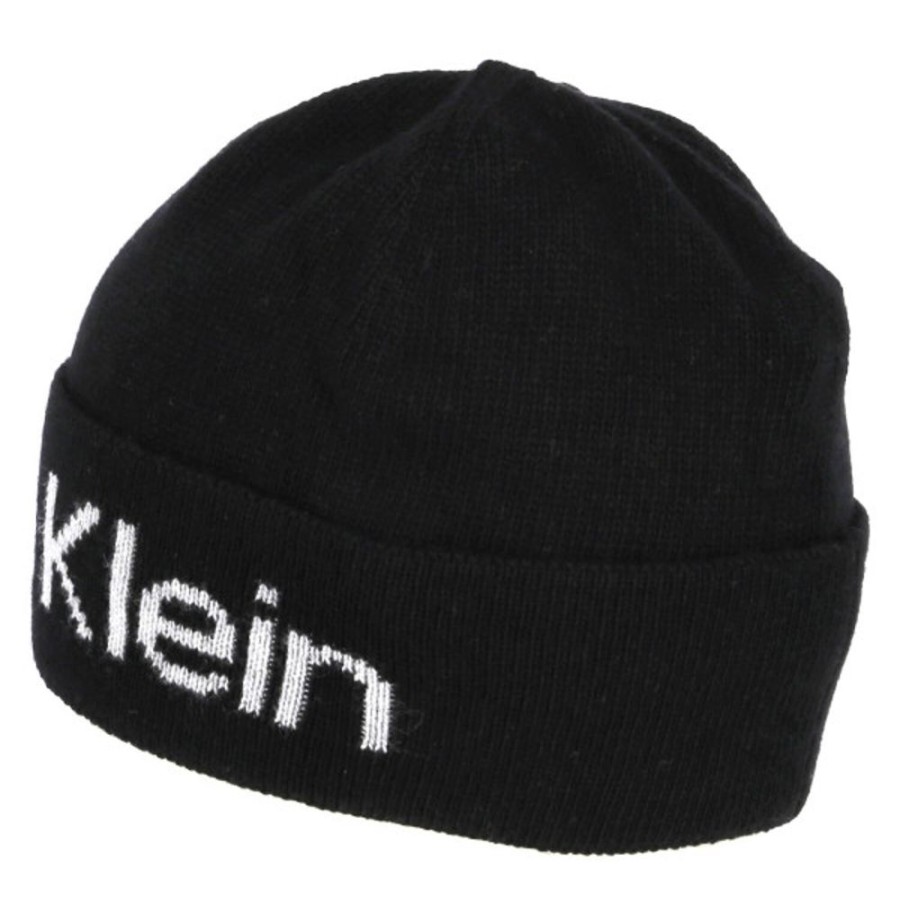 Damen Calvin Klein Hute & Mutzen | Calvin Klein Beanie Logo Reverso Tonal